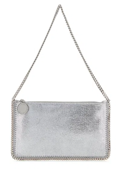 Stella Mccartney Silver Shaggy Deer Falabella Shoulder Bag In Gray