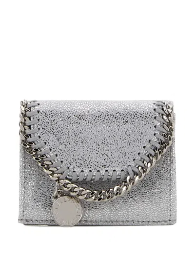Stella Mccartney Falabella Trifold Wallet Eco Shiny Dotted In Purple