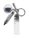Stella Mccartney Silver Stationery Charm Keyring In Silver