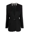 Stella Mccartney Single-breasted Belted Blazer In Black