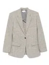 Stella Mccartney Single-breasted Blazer In Gray