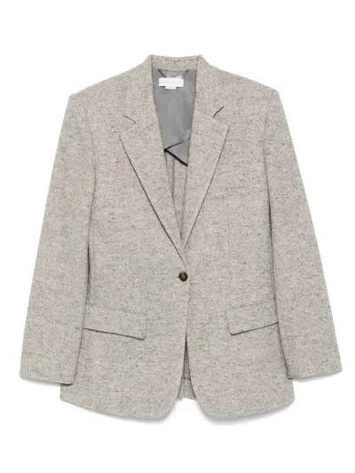 Stella Mccartney Single-breasted Blazer In Gray