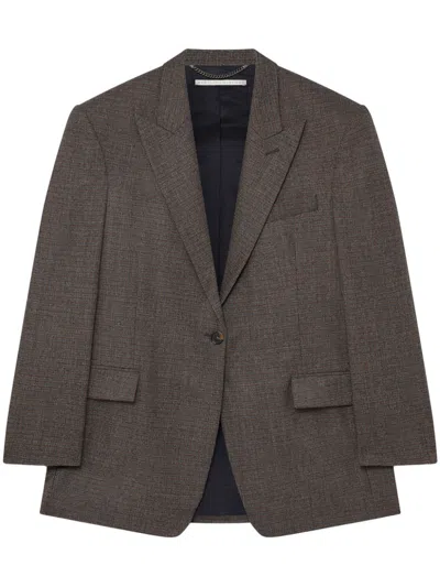 Stella Mccartney Single-breasted Blazer In Brown