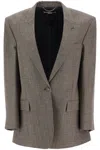 Stella Mccartney Blazer Monopetto In Pied De Poule In Camelgrey
