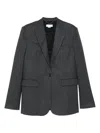 Stella Mccartney Single-breasted Blazer In Gray