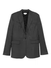 Stella Mccartney Single-breasted Blazer In Gray