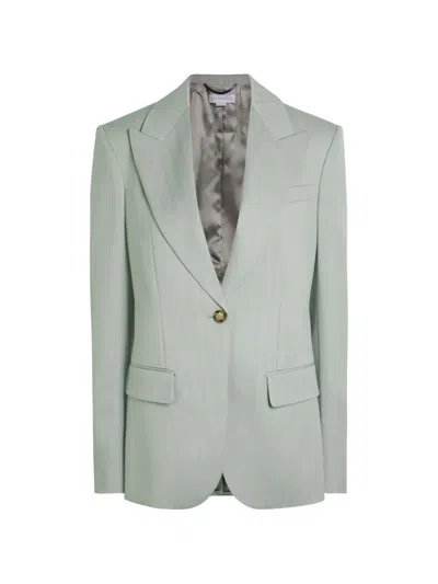 Stella Mccartney Single-breasted Blazer In Green