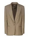 Stella Mccartney Single-breasted Blazer In Green