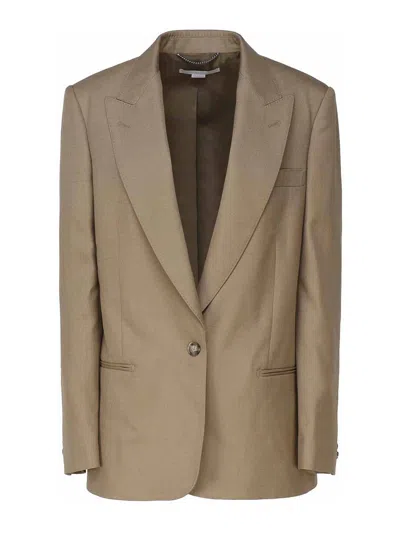 Stella Mccartney Single-breasted Blazer In Green
