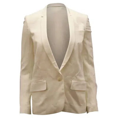 Pre-owned Stella Mccartney Single Breasted Blazer In Ivory Rayon In White