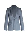 Stella Mccartney Single-breasted Blazer In Light Blue Rayon In Blue