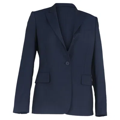 Stella Mccartney Single-breasted Blazer In Navy Blue Wool