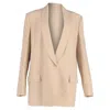 Stella Mccartney Single-breasted Blazer In Nude Wool In Brown