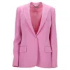 Stella Mccartney Single Breasted Blazer In Pink Wool