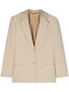 Stella Mccartney Single-breasted Blazer In Neutrals