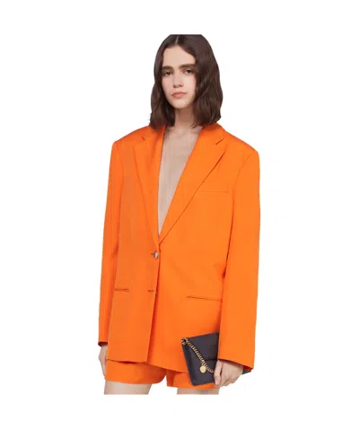 Stella Mccartney Single-breasted Blazer In Orange