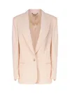 Stella Mccartney Single-breasted Blazer In Peach