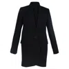 Stella Mccartney Single-breasted Coat With Pockets In Black Wool In Black