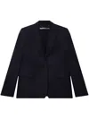 Stella Mccartney Single-breasted Flannel Blazer In Blau