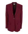 Stella Mccartney Single-breasted Blazer In Burgundy
