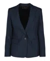Stella Mccartney Single-breasted Flap Pocket Blazer In Blue