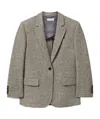 Stella Mccartney Single-breasted Herringbone Blazer In Gray