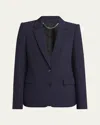 Stella Mccartney Single-breasted Iconic Regular Jacket In Blue