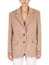 Stella Mccartney Single-breasted Wool Blazer In Beige