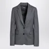 Stella Mccartney Stella Mc Cartney Grey Single Breasted Jacket In Wool In Grey