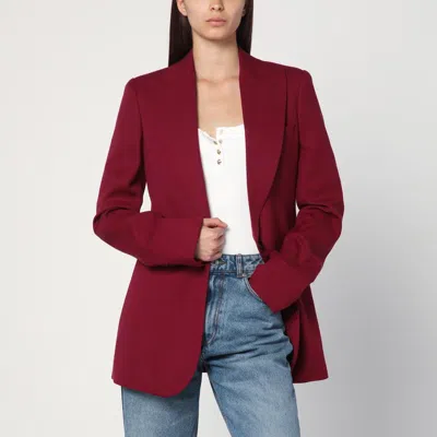 Stella Mccartney Single-breasted Jacket In Jazzberry Wool In Red