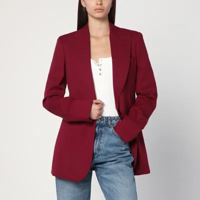 Stella Mccartney Single-breasted Jacket In Jazzberry Wool