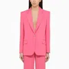 Stella Mccartney Iconic Wool Stretch Gabardine Blazer In Pink