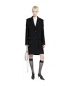 Stella Mccartney Black Wool Coat In Black