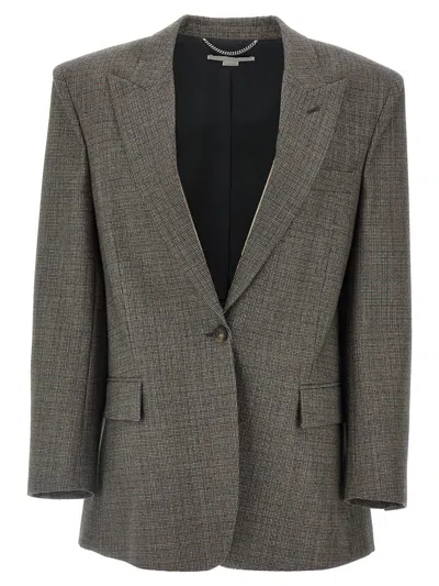 STELLA MCCARTNEY STELLA MCCARTNEY SINGLE-BREASTED MICRO HOUNDSTOOTH BLAZER