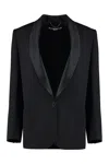Stella Mccartney Single-breasted One Button Jacket In Black