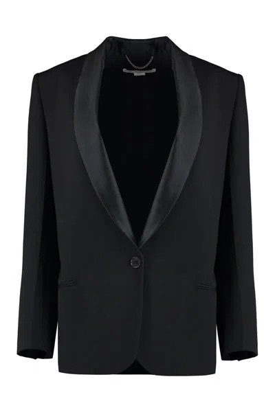 Stella Mccartney Single-breasted One Button Jacket In Black