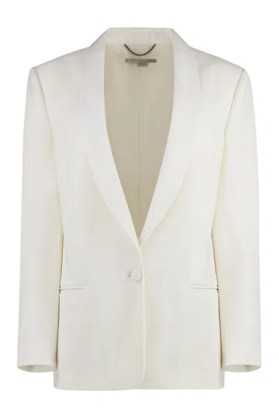 Stella Mccartney Single-breasted One Button Jacket In White