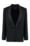 Stella Mccartney Single-breasted One Button Jacket In Black