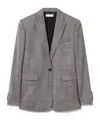 Stella Mccartney Single-breasted Pinstripe Jacket In Gray