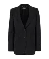 Stella Mccartney Fluid Viscose Blend Oversized Blazer In Black