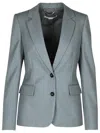 Stella Mccartney Single-breasted Tailored Blazer In Grey