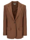 Stella Mccartney Single-breasted Wool Blazer Blazer, Suits Brown
