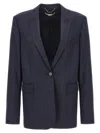 Stella Mccartney Single-breasted Wool Blazer Blazer And Suits In Blue