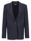 Stella Mccartney Single-breasted Wool Blazer Blazer And Suits In Blue