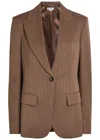 Stella Mccartney Buttoned Single-breasted Blazer In Brown