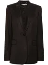 Stella Mccartney Single-breasted Wool Blazer In Brown