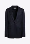 Stella Mccartney Single-breasted Wool Blazer Blazer And Suits In Navy