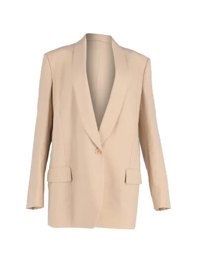 Pre-owned Stella Mccartney Single-breasted Wool Blazer In Neutral