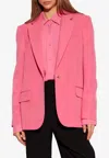 Stella Mccartney Iconic Wool Stretch Gabardine Blazer In Pink