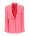 Stella Mccartney Single-breasted Wool Blazer In Pink